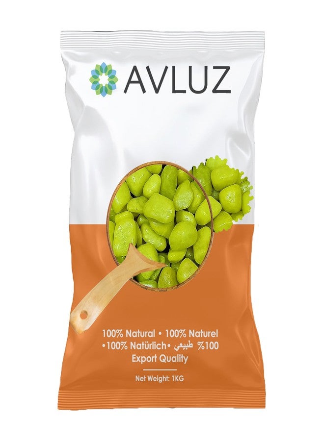 AVLUZ أحجار زينة لامعة لأحواض السمك من أفلوز، لون أخضر ببغائي، 500 غرام | (1.5-2) سم - Image 2